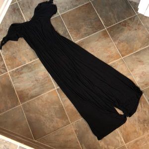 Black 1 piece pants jumpsuit sz sm